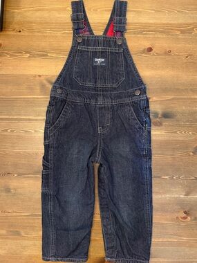 OshKosh Dark Indigo Wash Denim Overalls (18M)